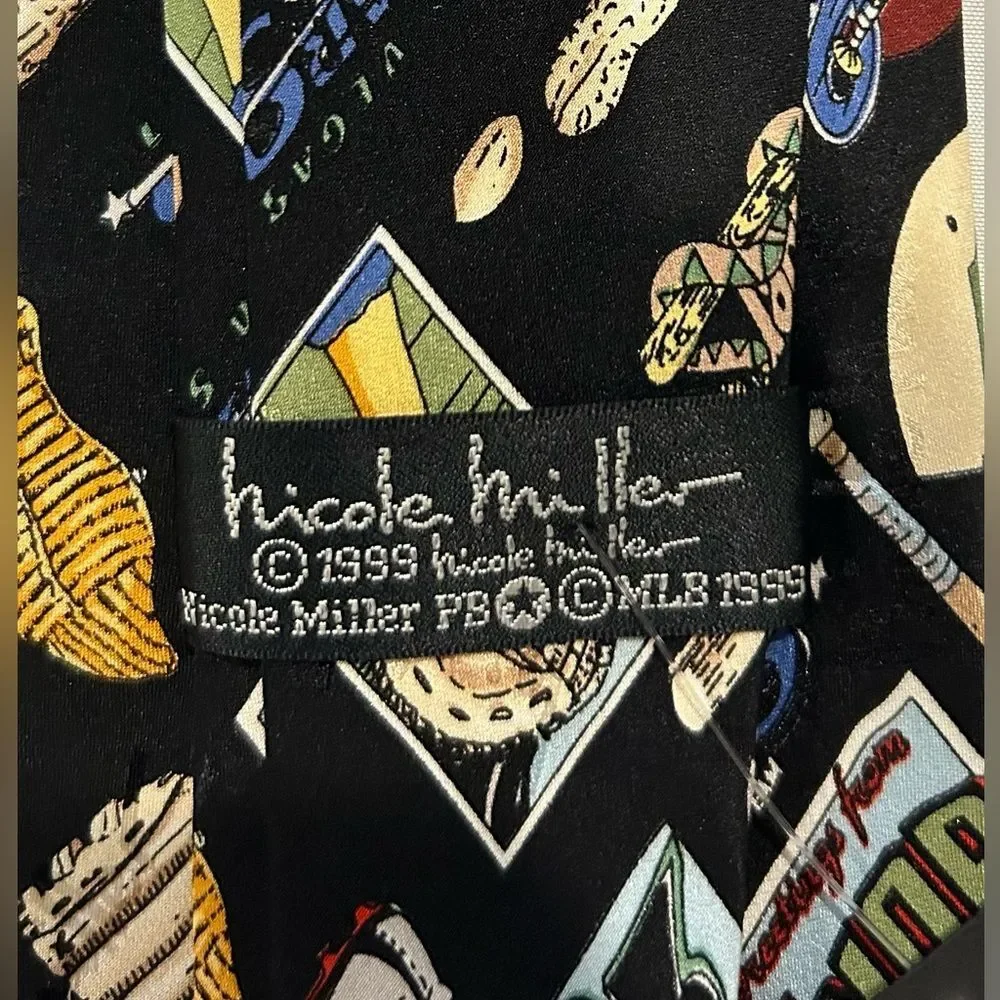 Nicole Miller vintage minor-league baseball tie